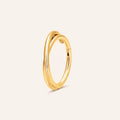 Smooth Seamless Titanium Hoop Earrings - Gold