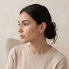 Cross Titanium Stud Earrings - image 3