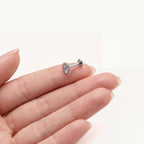 Open Gear Titanium Flat Back Earring - image 4