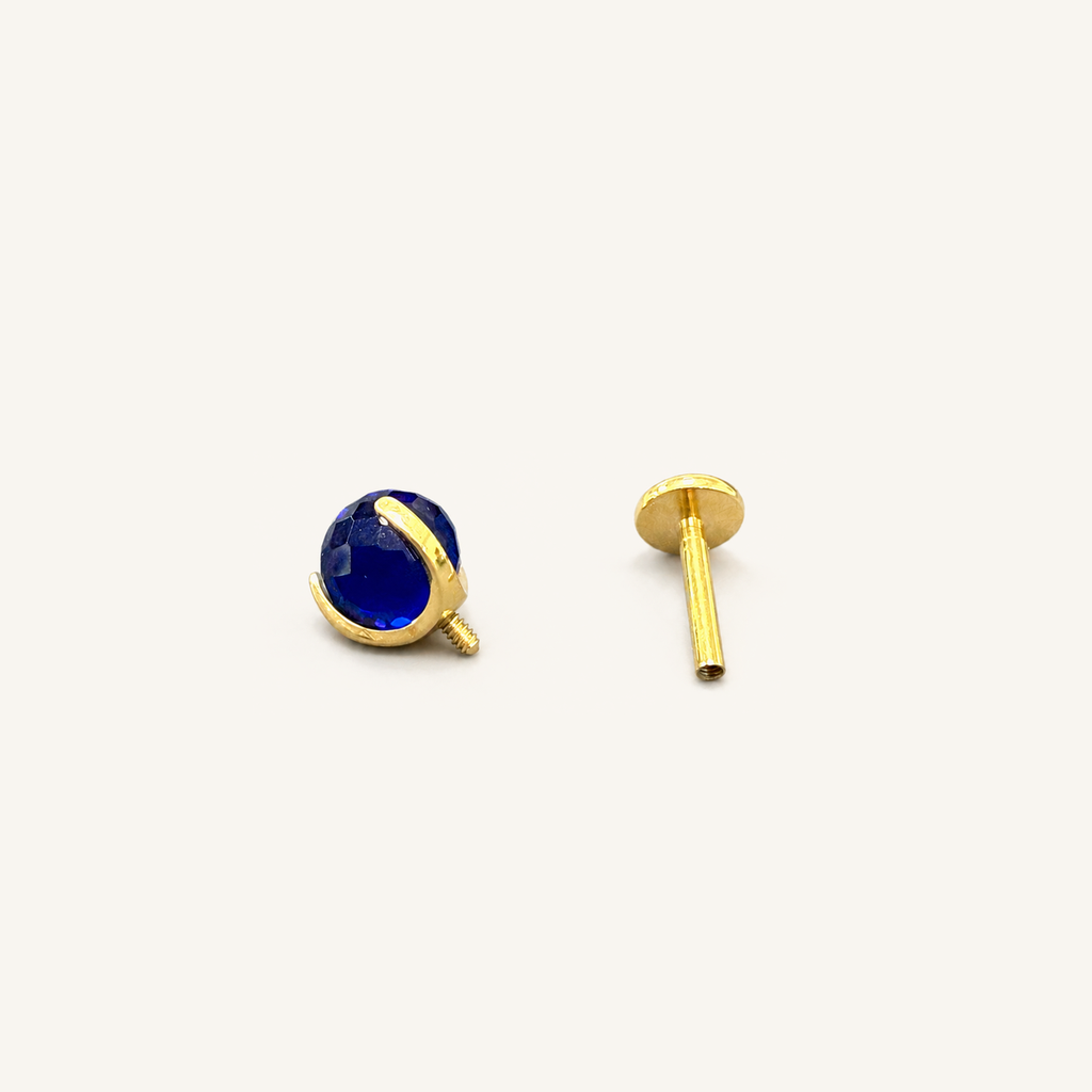 Titanium Opal Light Green Crystal Flat Back Stud Earrings
