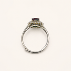 Duchess Halo Lab-Grown Alexandrite Ring upright view