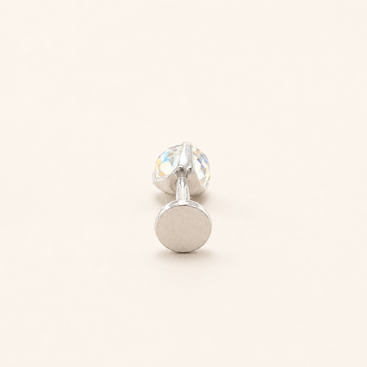 Titanium Gradient Red Crystal Flat Back Stud Earrings
