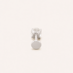 Titanium Rose Quartz Flat Back Stud Earrings