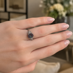 Duskwing Lab-Grown Alexandrite Ring worn on hand