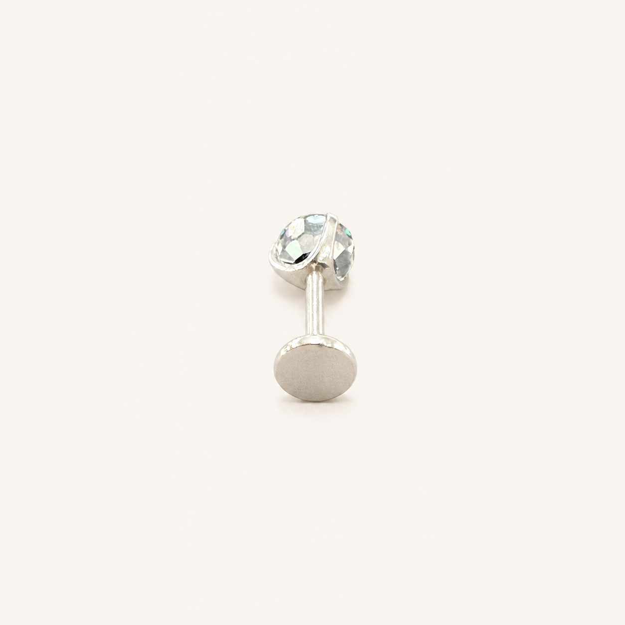 Titanium Gradient Green Crystal Flat Back Stud Earrings
