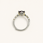 Compass Rose Lab-Grown Alexandrite Ring upright view