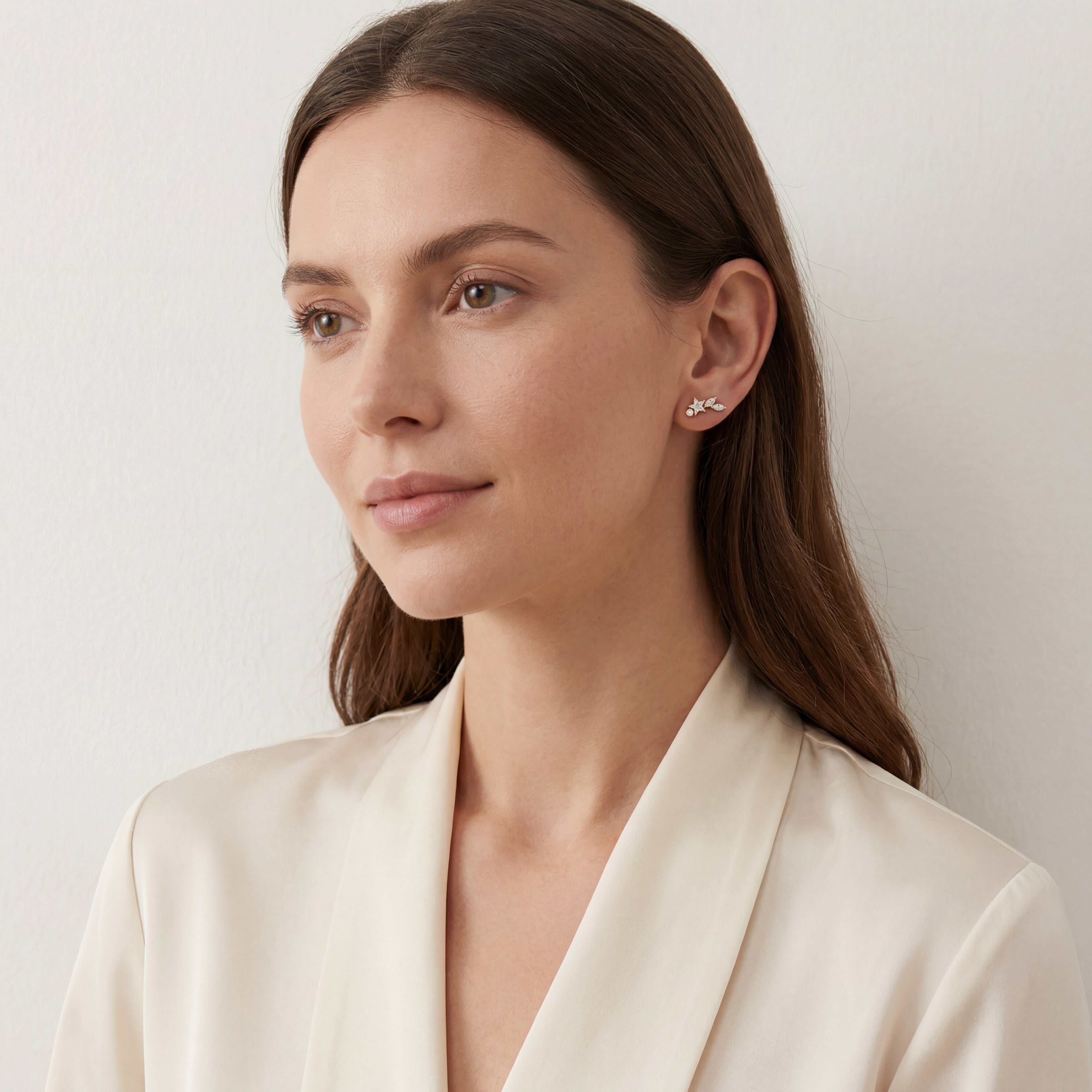 Marquise Star Titanium Stud Earrings - image 3