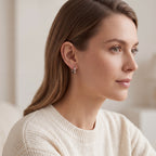 Twin Pave Titanium Hoop Earrings - image 3