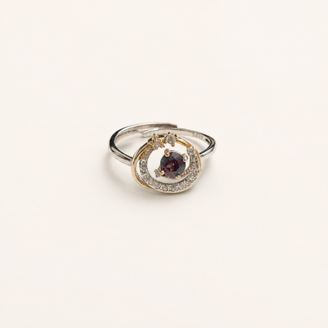 Gilded Orbit Lab-Grown Alexandrite Ring