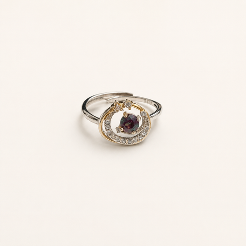 Gilded Orbit Lab-Grown Alexandrite Ring