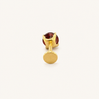 Titanium Garnet Flat Back Stud Earrings