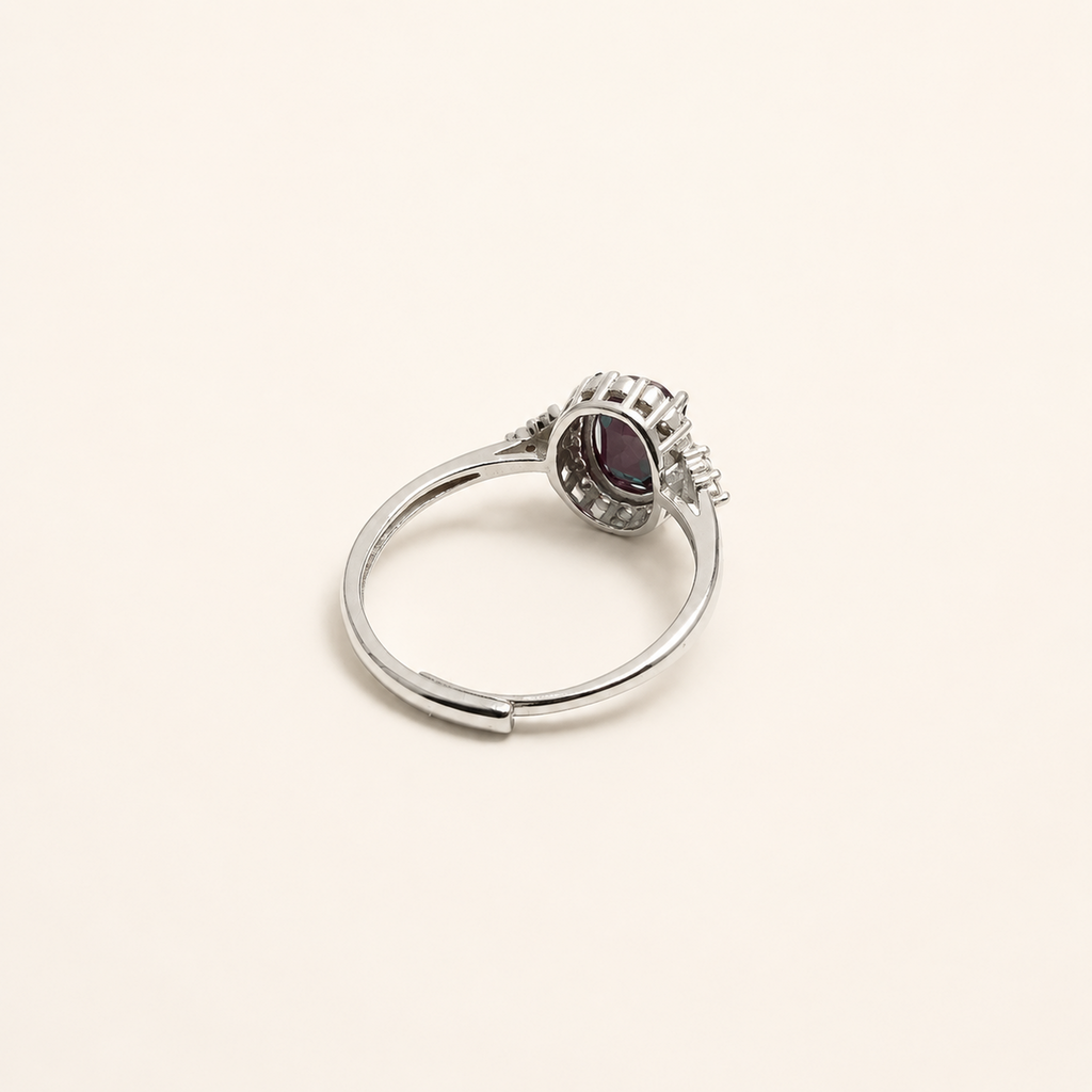 Duskfall Lab-Grown Alexandrite Ring side view