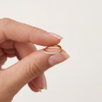 Crystal Oval Titanium Hoop Earrings - image 4