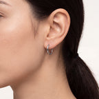 Smooth Oval Titanium Hoop Earrings - image 2