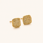 Sterling Silver Molten Lava Stud Earrings detail