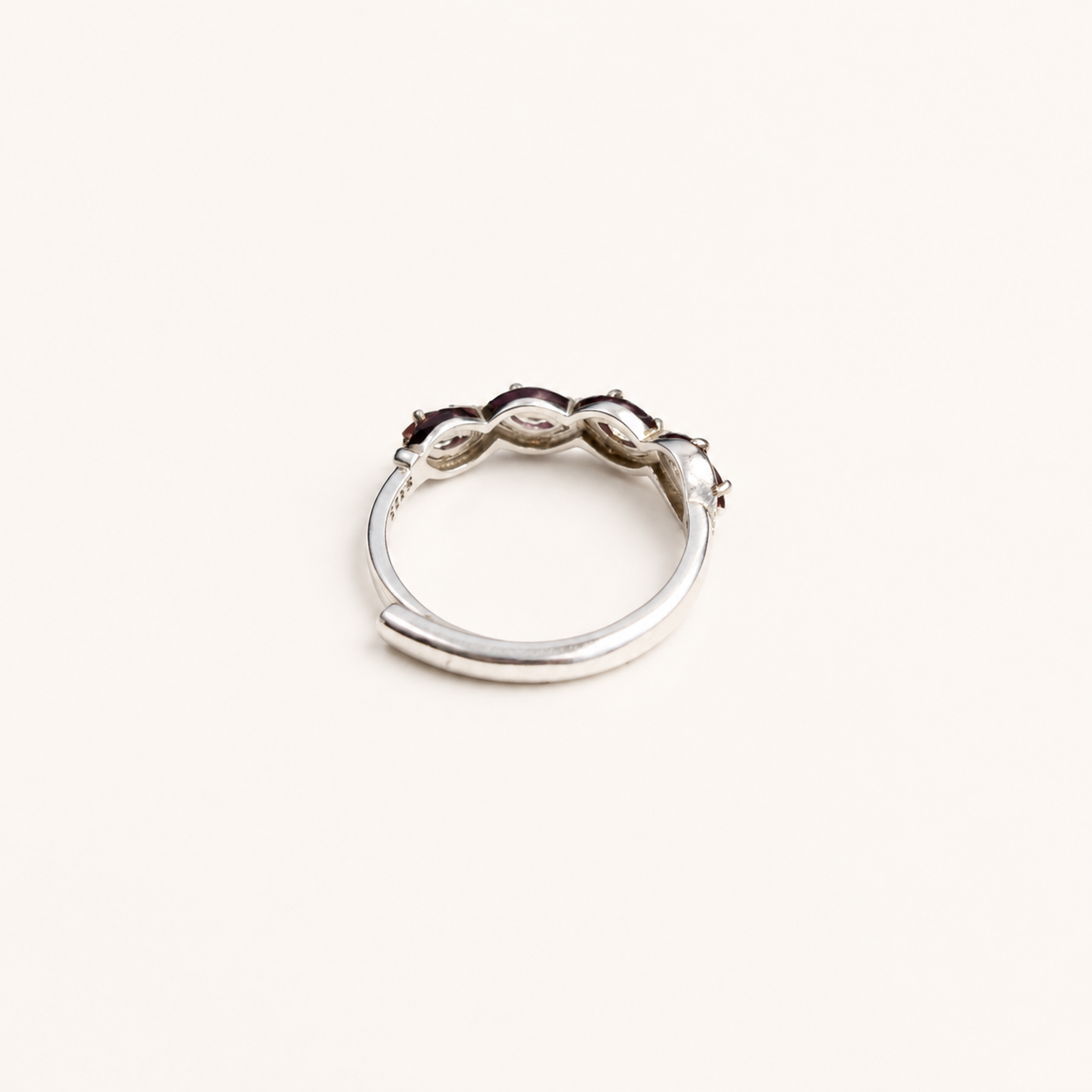 Crossweave Lab-Grown Alexandrite Ring side view