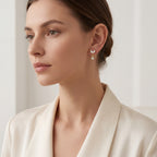 Marquise Drop Titanium Stud Earrings - image 3