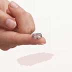 Double Orbit Titanium Hoop Earrings - image 4