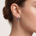 Rounded Titanium Huggie Hoop Earrings - image 2