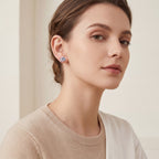Opal Orbit Titanium Flat Back Earring - image 3
