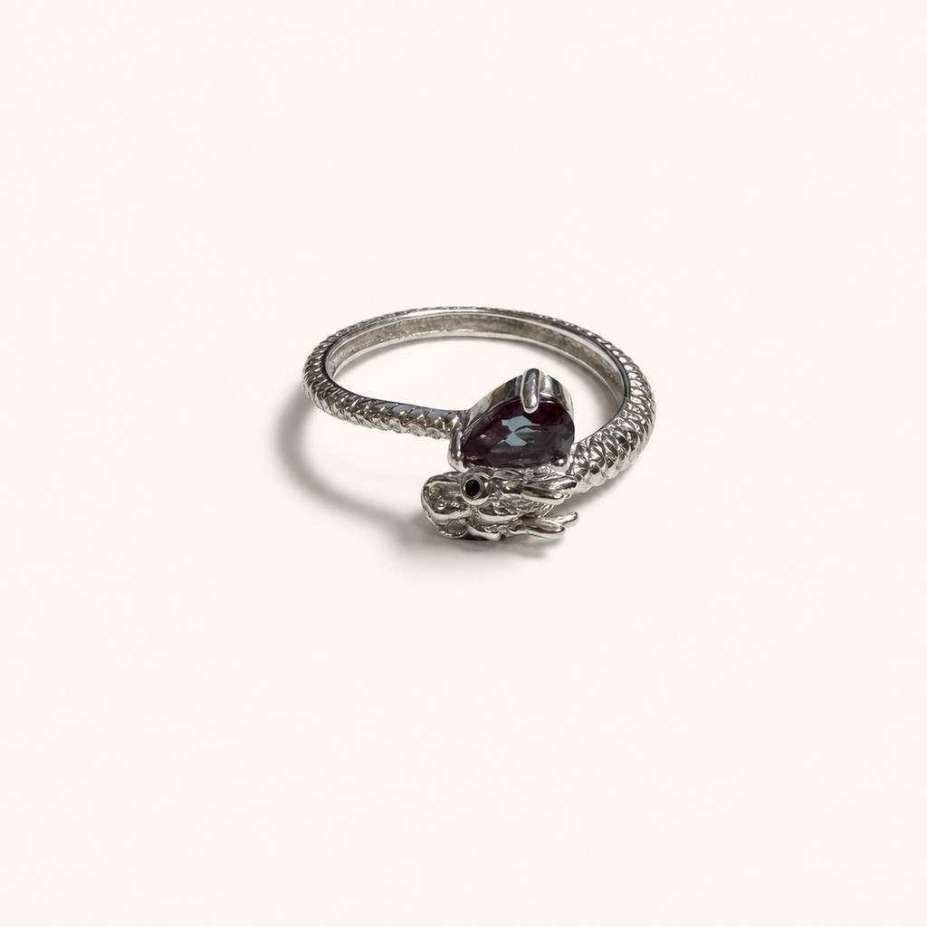 Wyrmcoil Lab-Grown Alexandrite Ring
