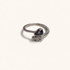 Wyrmcoil Lab-Grown Alexandrite Ring