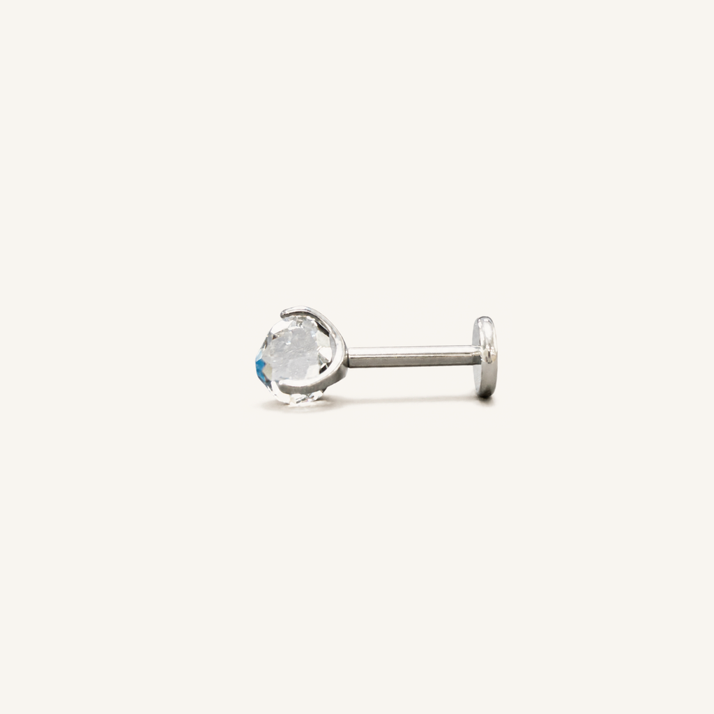 Titanium Gradient Purple Blue Crystal Flat Back Stud Earrings