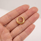 Rounded Titanium Huggie Hoop Earrings - image 4