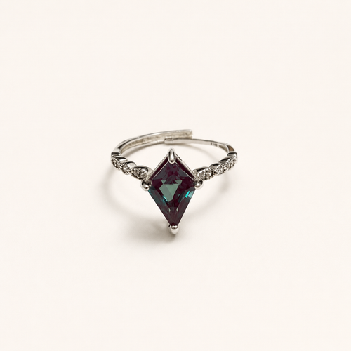 Compass Rose Lab-Grown Alexandrite Ring