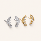 Sterling Silver Petite Cubic Zirconia Stud Earrings detail