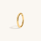 Minimal Titanium Huggie Hoop Earrings - Gold