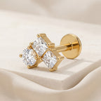 Crystal Heart Titanium Stud Earrings - image 5