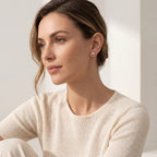 Croissant Titanium Stud Earrings - image 3