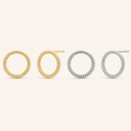 Sterling Silver Polished Twist Stud Earrings