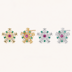 Sterling Silver Christmas Snowflake Stud Earrings