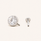Titanium Gradient Green Crystal Flat Back Stud Earrings