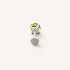 Titanium Peridot Flat Back Stud Earrings
