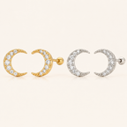Sterling Silver Cubic Zirconia Cartilage Flat Back Earrings