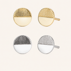 Sterling Silver Minimalist Disc Stud Earrings