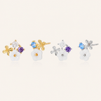 Sterling Silver Zirconia Sparkle Stud Earrings