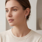 Marquise Drop Titanium Stud Earrings - image 3