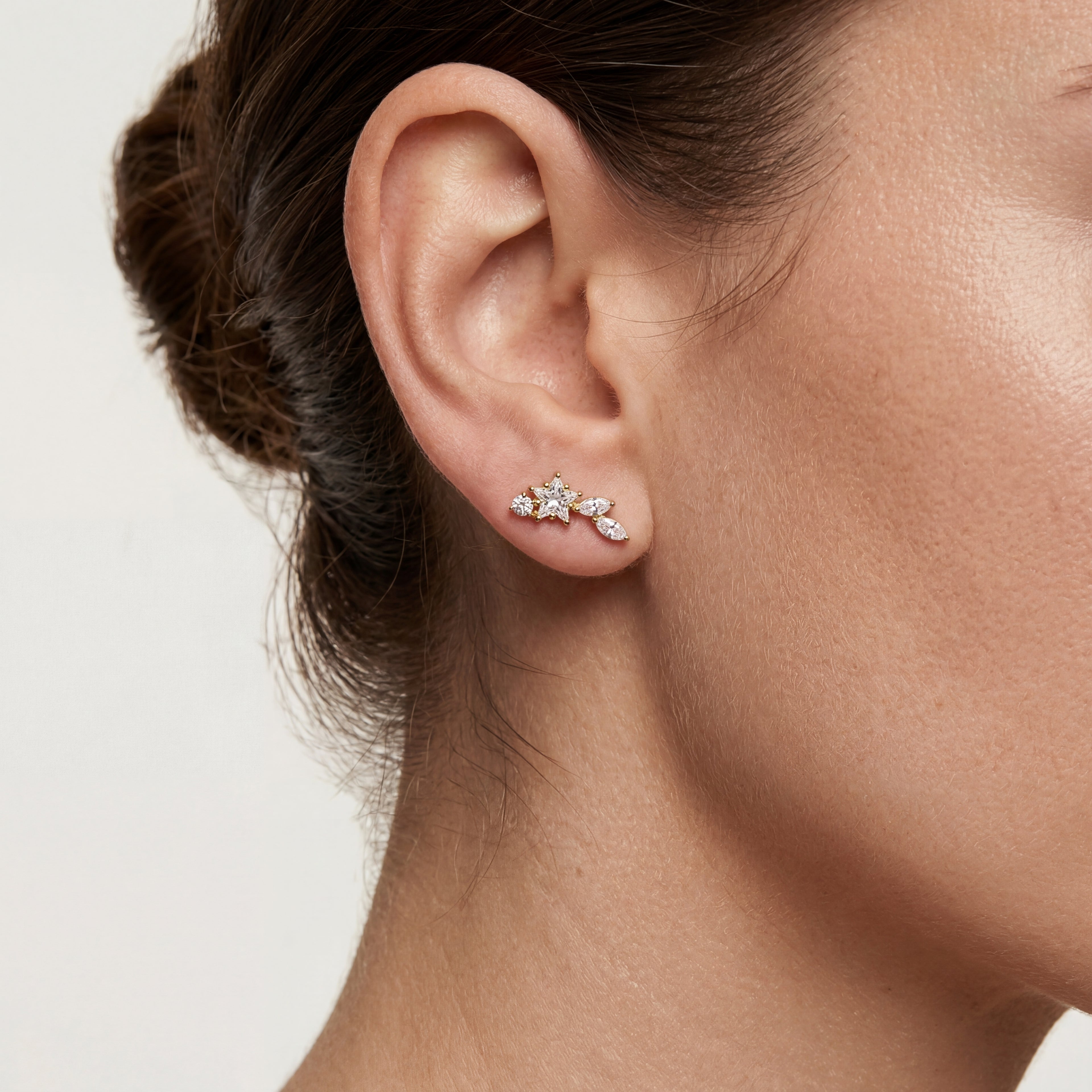 Marquise Star Titanium Stud Earrings - image 2