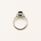 Twin Aura Lab-Grown Alexandrite Ring upright view