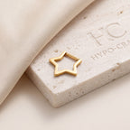 Open Star Titanium Hoop Earrings - image 5