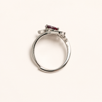 Starlit Crescent Lab-Grown Alexandrite Ring upright view