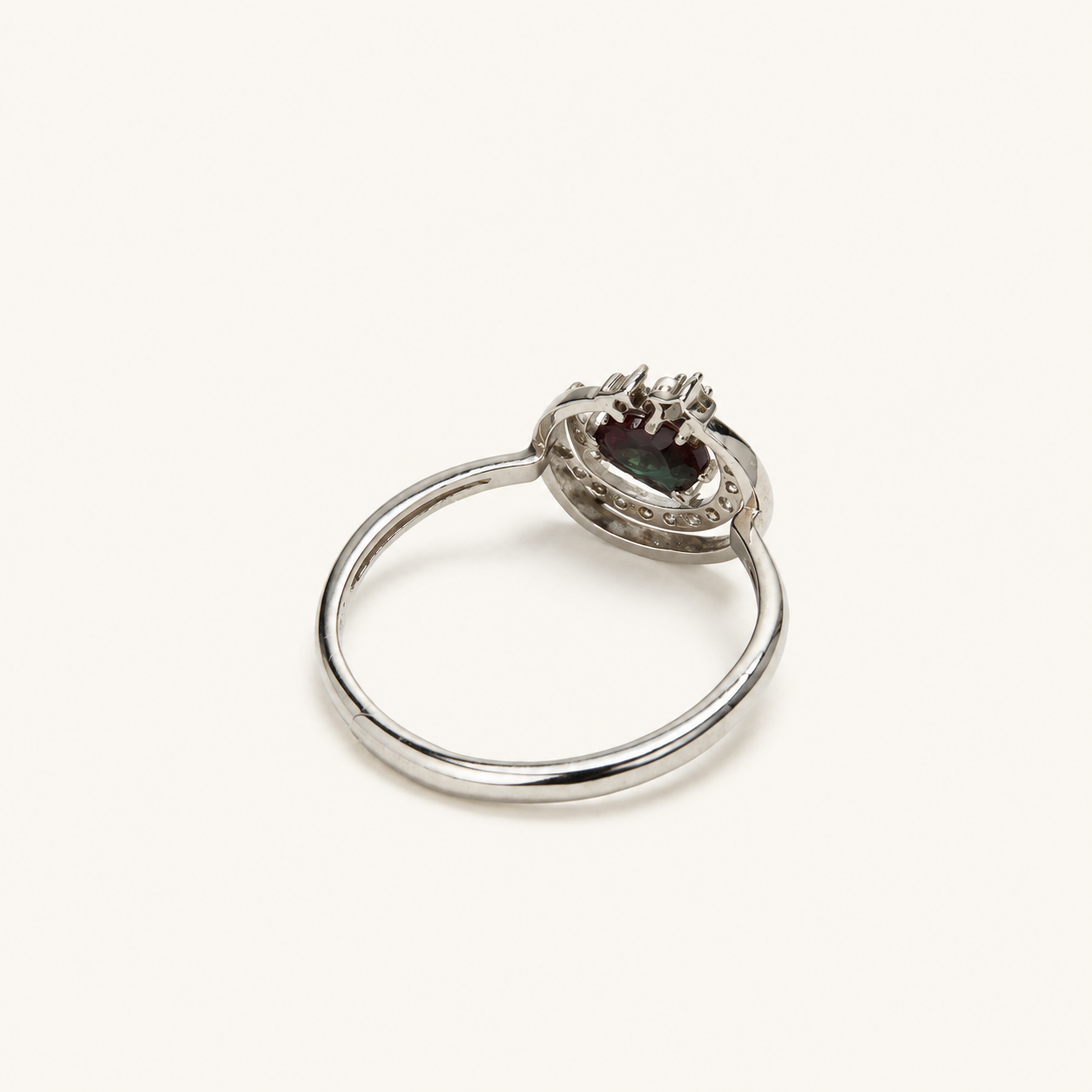 Gilded Orbit Lab-Grown Alexandrite Ring side view