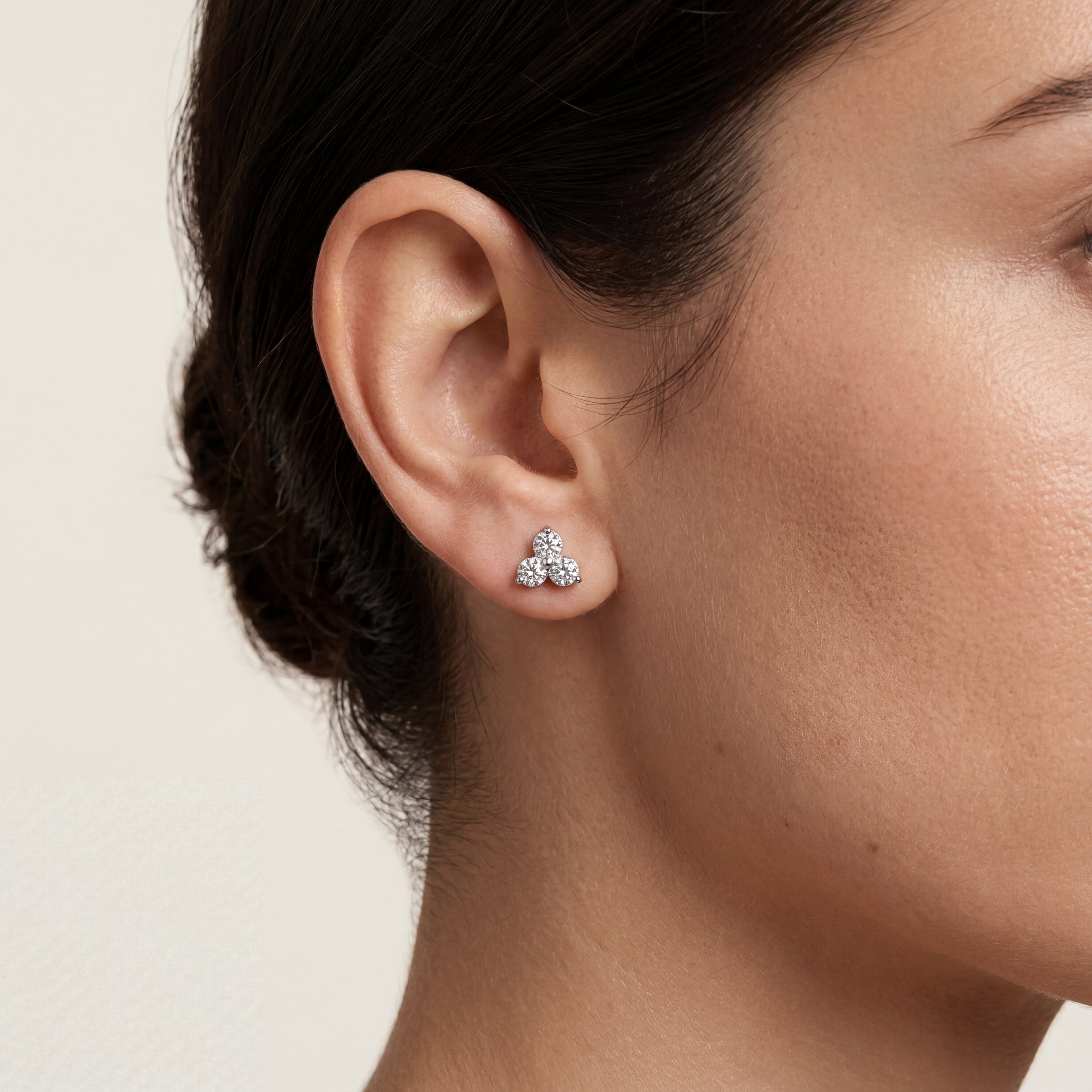 Petite Flower Titanium Stud Earrings - image 2