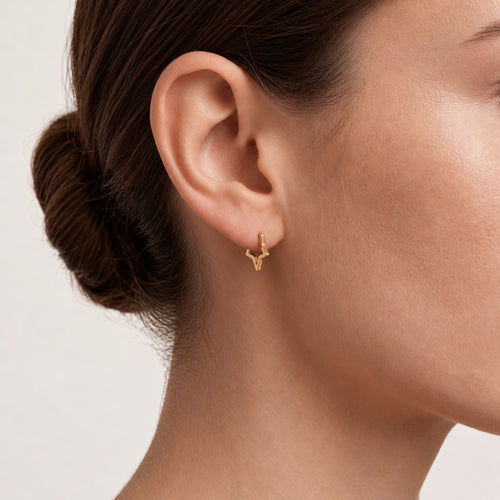 Open Star Titanium Hoop Earrings - image 2