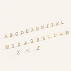 Sterling Silver Pave Initial Letter Stud Earrings detail