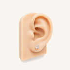 Titanium Rose Quartz Flat Back Stud Earrings